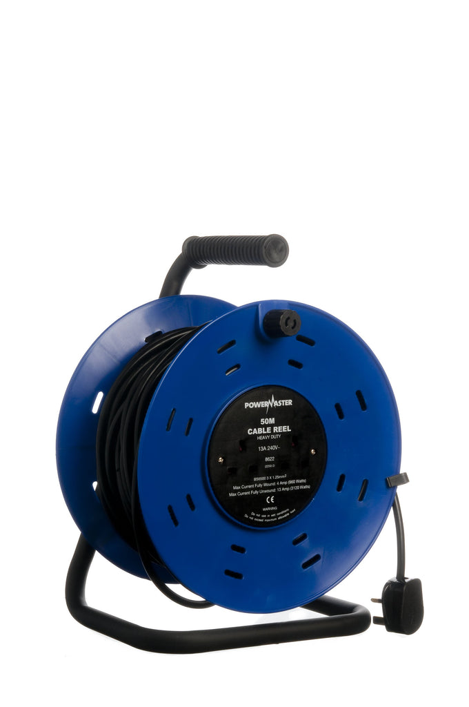 2 Gang X 50M Open Cable Reel (13A) ; 1.25Sq