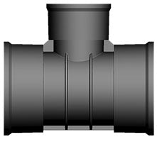 Twinwall Corri Pipe Reducing Tee Branch