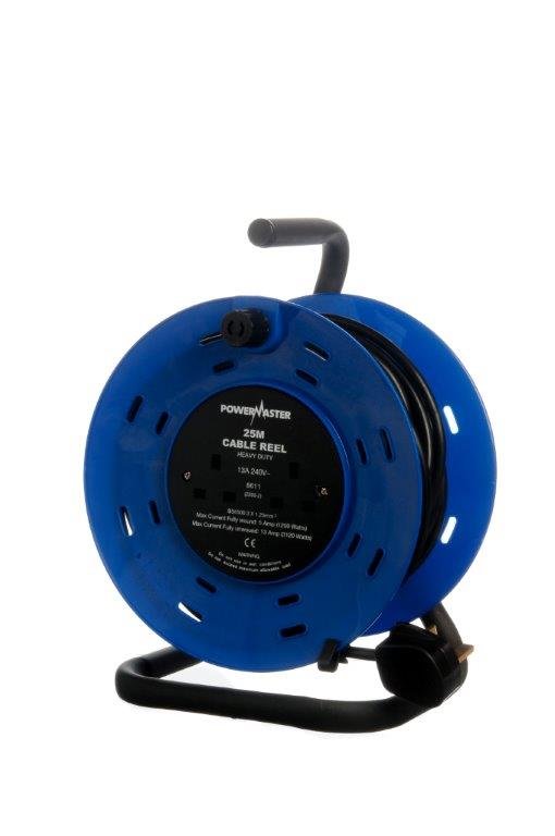 2 Gang X 25M Open Cable Reel (13A) ; 1.25Sq